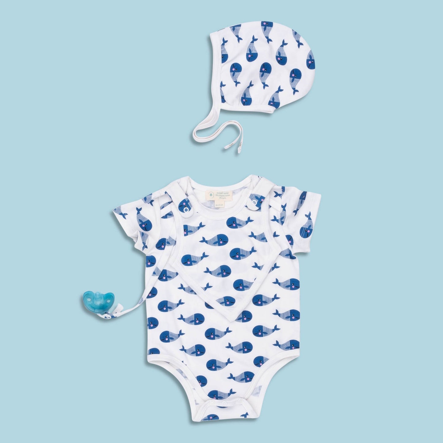 Organic Cotton Short Sleeve Bodysuit & Bib, GOTS certified