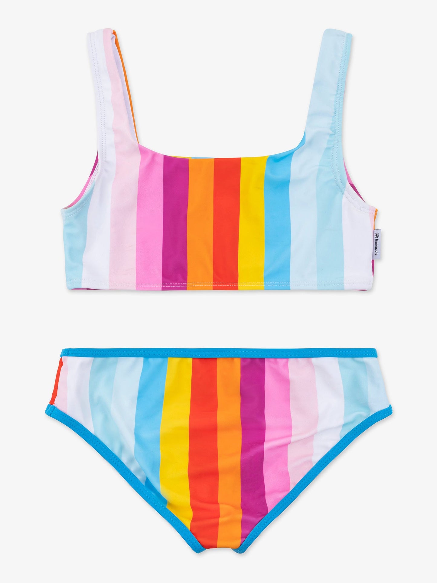 Multicolor Printed Square Neck Bikini