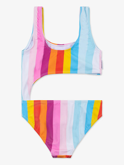 Hannah Multiprint Side Cut One Piece Swimsuit