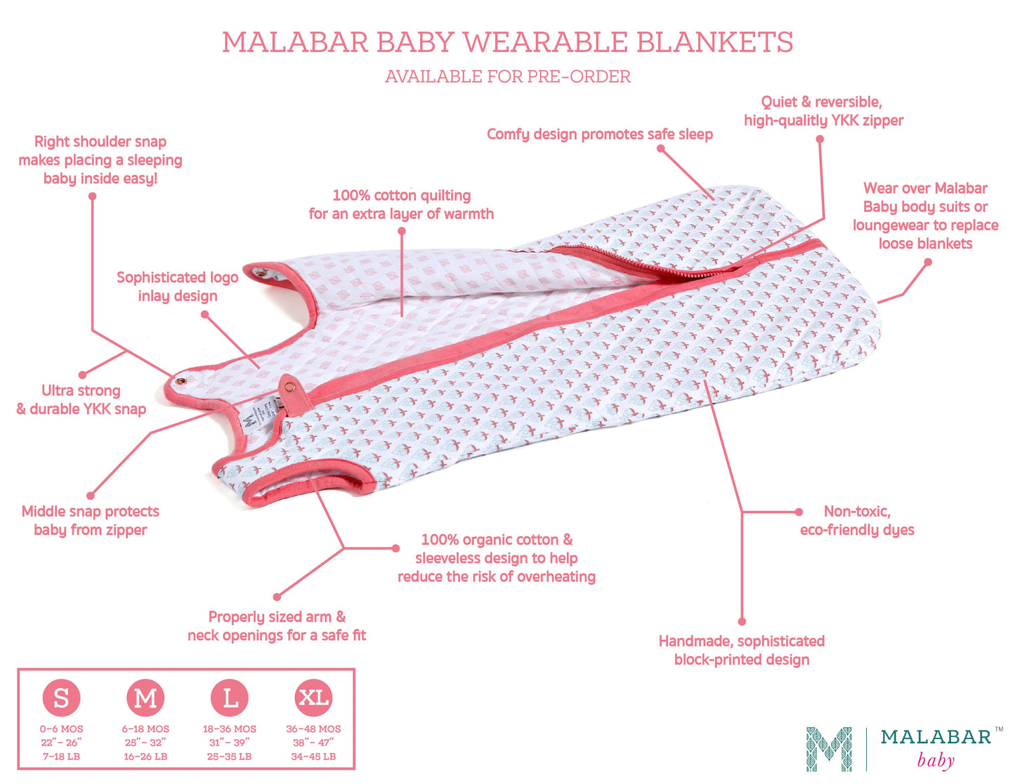 MIAMI Wearable Baby Sleep Bag (Quilted)