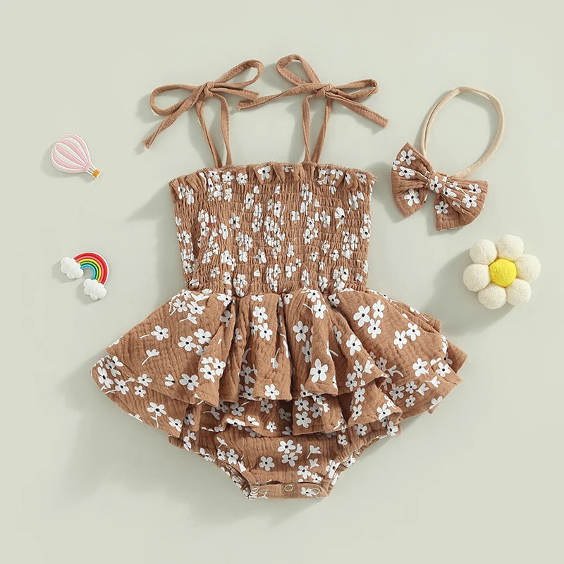 Sweet Florals Onesie and Headband Set