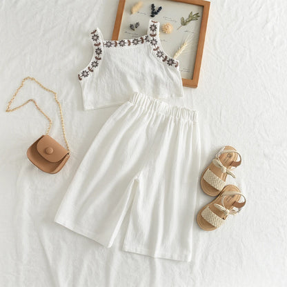 Embroidery Kids Top & Pant Set