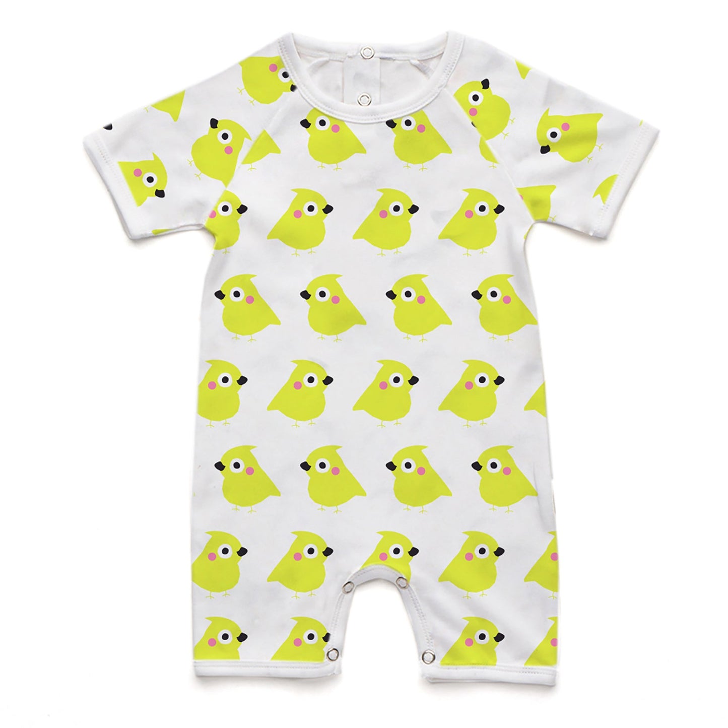 The Yellow Chick - Short Romper - 100% Organic, GOTS certified