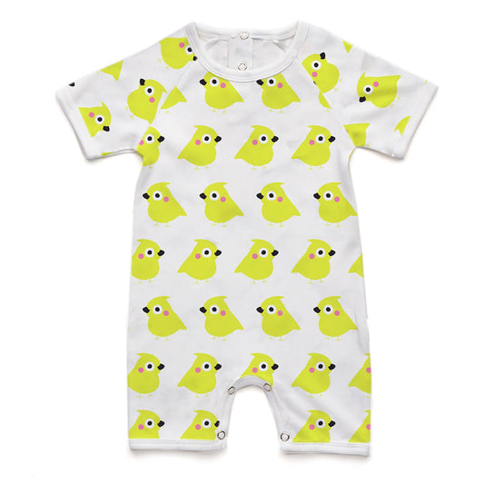 The Yellow Chick - Short Romper - 100% Organic, GOTS certified