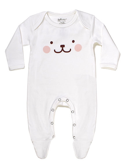 Happy Bear - Footed Onesie - GOTS certified