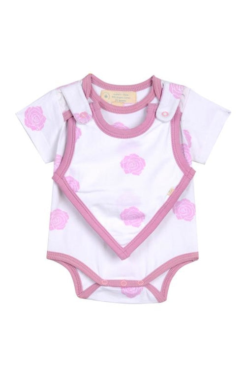 Smart Short Sleeve Bodysuit Bib - GOTS certified