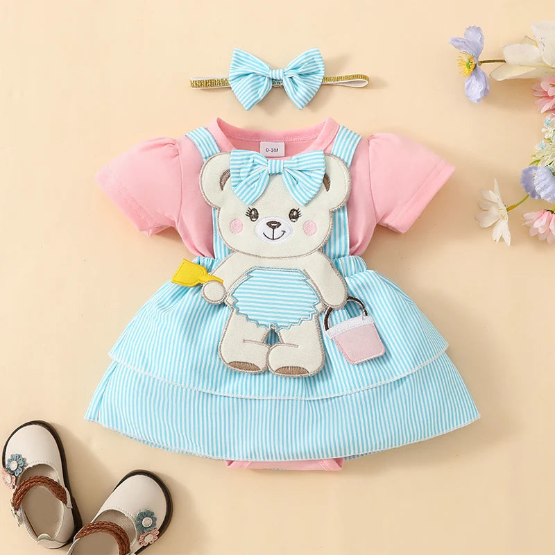 Bear Onesie with Headband Set