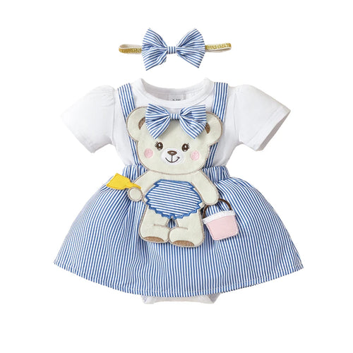 Bear Onesie with Headband Set