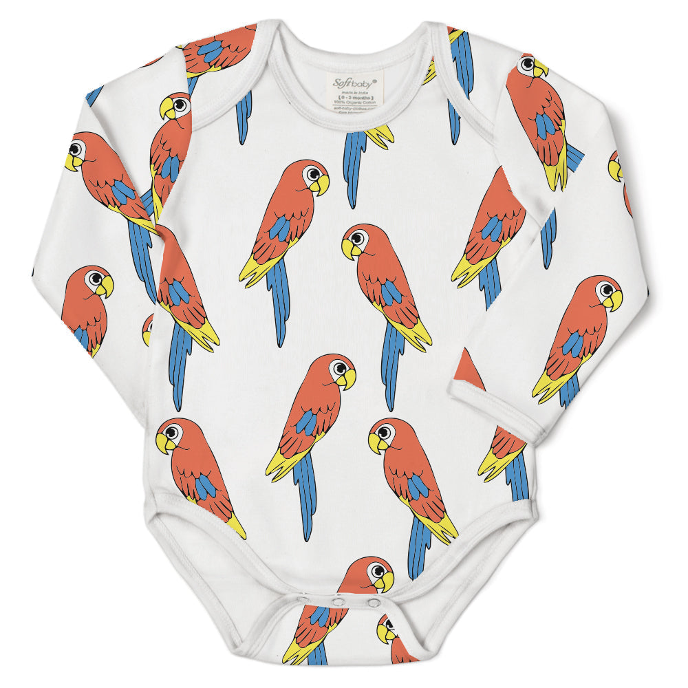 The Parrot - L/S Onesie - 100% Organic, GOTS Certified