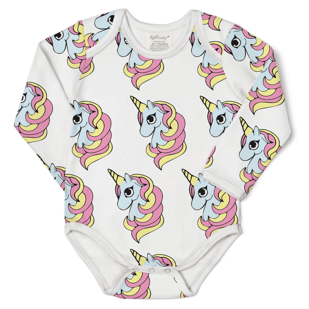 The Unicorn of Powdermint Path - Long Sleeves Onesie - 100% Organic, GOTS certified