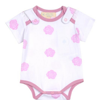 Smart Short Sleeve Bodysuit Bib - GOTS certified